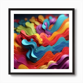 4K shapes and colors combination high quality Art Print