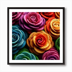 Colorful Roses 19 Art Print