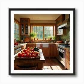 Default 3 A Modern Kitchen With Sleek Countertopsa Rustic Kitc 2 Art Print