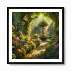 Fairy Garden paintings art print 12 Art Print