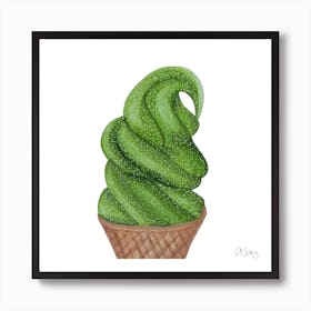 Green Ice Crem Poster