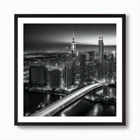 New York City At Night 15 Art Print