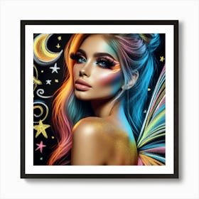 Colorful Fairy Art Print