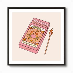 Cancer Matchbox Art Print