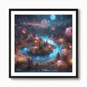 Forest Of Bubbles Art Print