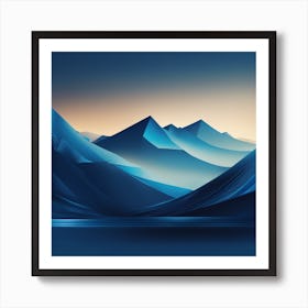 Abstract Mountain Landscape 1 Art Print