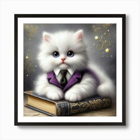 Business Cat 3 Art Print