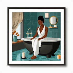 Woman In Bath Art Print