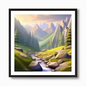 Landscape Painting 110 Art Print