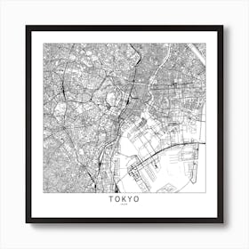 Tokyo Map Art Print