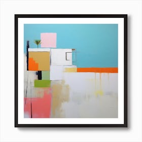 Vibrant Minimalistic House 5 Art Print
