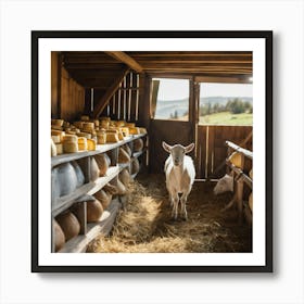 Goat In A Barn Art Print