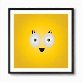 Yellow Smiley Face Art Print