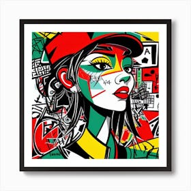 Girl In A Hat Art Print