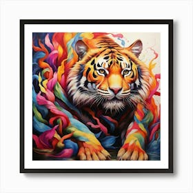 Colorful Tiger Art Print