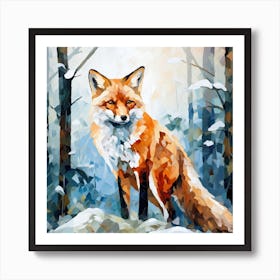 Fox In The Snow 1 Art Print