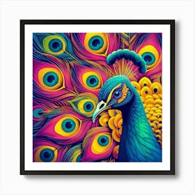 Peacock Painting Art Print