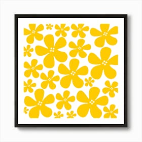 Yellow Flowers Pattern Art Print