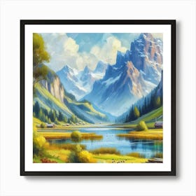 Alpine Landscape Art Print