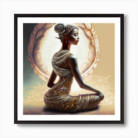 Cosmic Buddha meditation Art Print