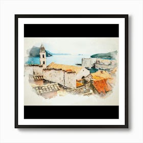 Old Town In Croatia Art Print