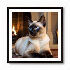 Siamese Cat Art Print