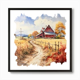 Farm Road Art Print