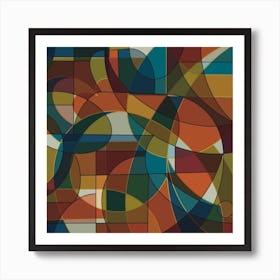 Autumn Glass Square Art Print