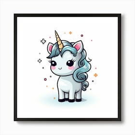 Cute Unicorn 637 Art Print