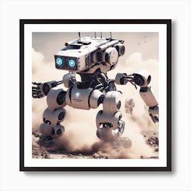 Robots In The Desert 6 Art Print