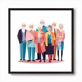 Old People 9 Art Print