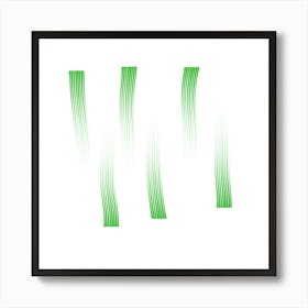 Green Stripes Art Print