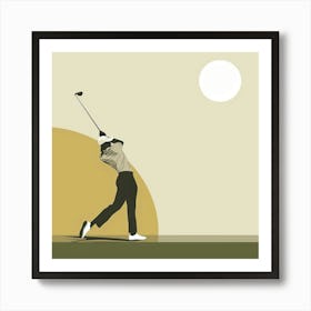 Golfer Swinging 1 Art Print