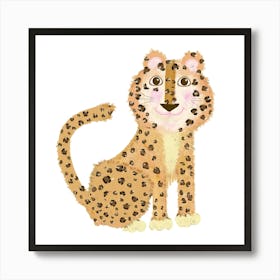 Sweet Sitting Leopard 1 Art Print