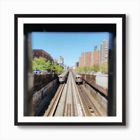 Train Tracks In New York City Art Print