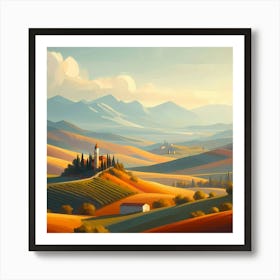 Landscape Of Tuscany 1 Art Print