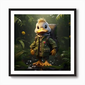 Duck In The Woods Art Print