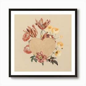 Heart With Flowers 2 Art Print