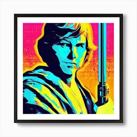 Luke Skywalker Pop Art Art Print