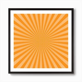 Background Graphic Modern Orange Art Print