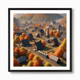 Autumn Village 34 Art Print