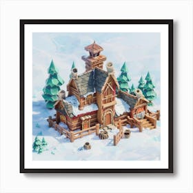 A Snow Village 1 Art Print