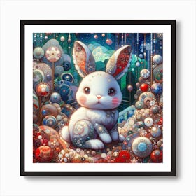 Rabbit In The Forest Art Print