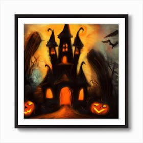 Halloween Castle 1 Art Print