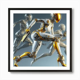 Futuristic Robots 1 Art Print