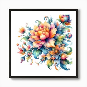 Chinese Flower Painting 2 Art Print