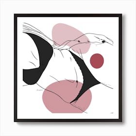 Lounging Around Square Art Print