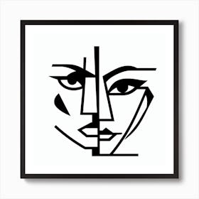 Abstract Face Painting Art Print