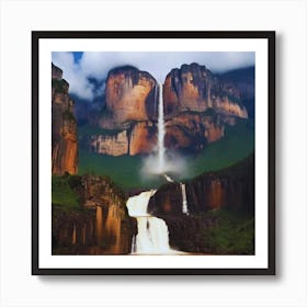 Waterfall In Argentina Art Print