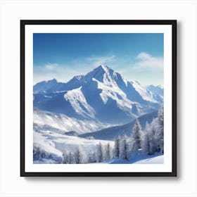 Snowy Mountains Art Print